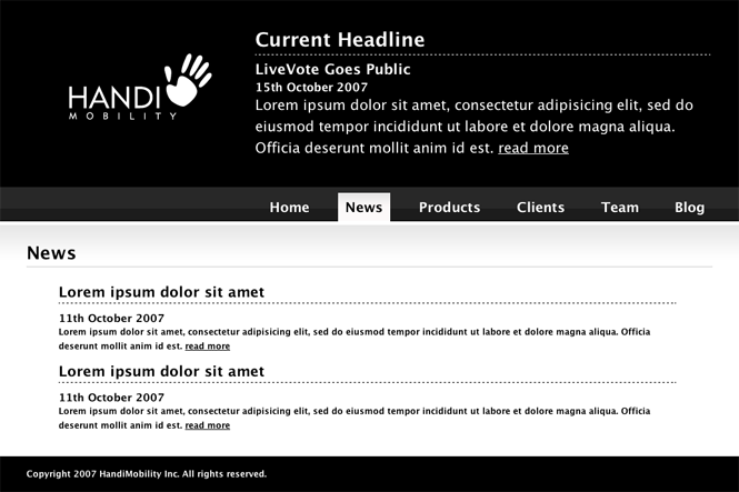 Handimobility.ca subpage