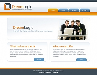 DreamLogic main page design